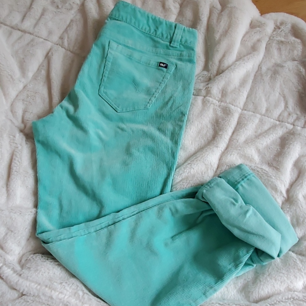 Vineyard Vines cords, size 10! Teal greencolored!